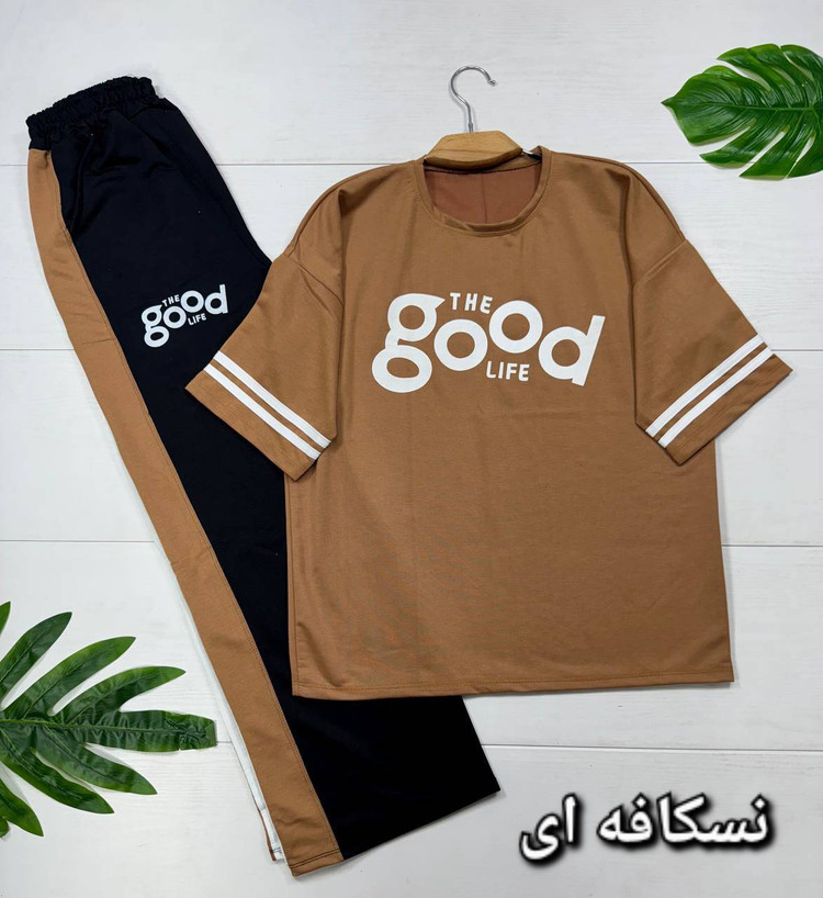 ست تیشرت و شلوار good🌿 با رنگبندی و کیفیت عالی ✅16129الیش