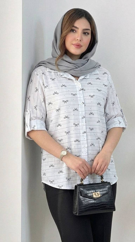 شومیز طرح پاپیون 🎀 با رنگ بندی و کیفیت بسیار عالی ✅ ارغوان100831