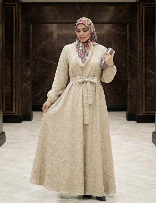 پیراهن مجلسی سمیرا 🌿 با پارچه کسمه درجه یک ✅ و رنگ بندی ✅ارغوان100694