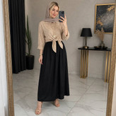 شومیز گرهای و دامن ستوده 🌿 با رنگ بندی و کیفیت بسیار عالی ✅والی۲۱۰۸۸