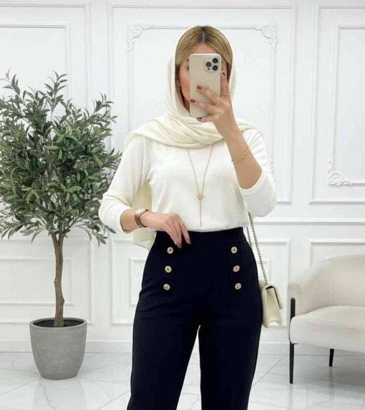 شلوار دمپا گشاد کمر دکمهای 🌿 با رنگ بندی و سایزبندی و کیفیت عالی ✅والی2625