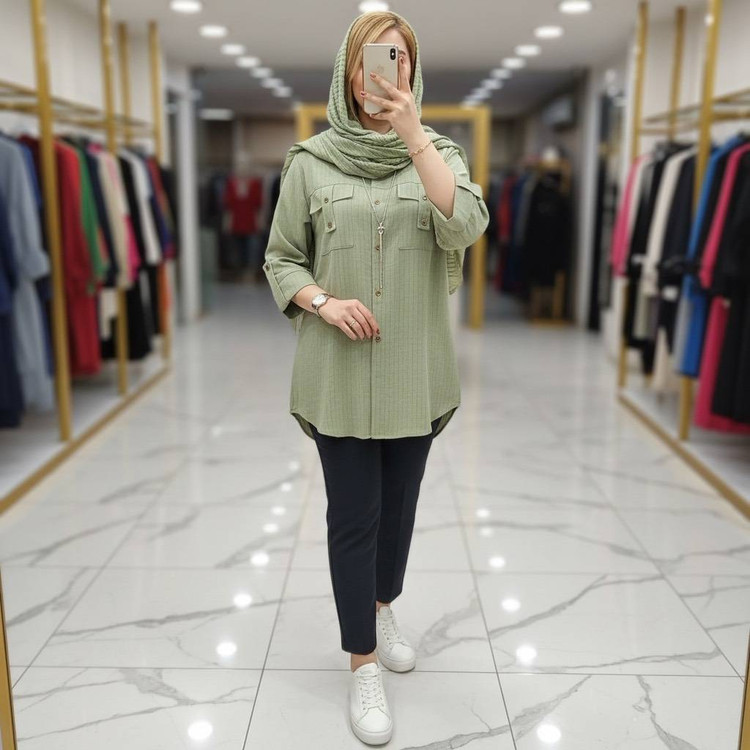 شومیز دیپلمات مهنا 🌿 با رنگبندی و کیفیت عالی ✅والی10369