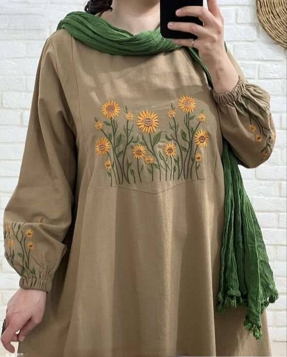 کفتان گلدوزی اروشا 🌿 با رنگبندی و کیفیت بسیار عالی ✅والی5839