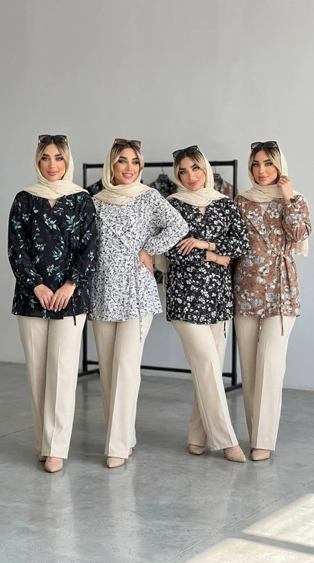 شومیز مجلسی نگاه 🌿 با رنگ بندی و کیفیت بسیار عالی ✅ارغوان100766
