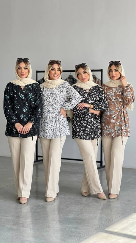شومیز مجلسی نگاه 🌿 با رنگ بندی و کیفیت بسیار عالی ✅ارغوان100766