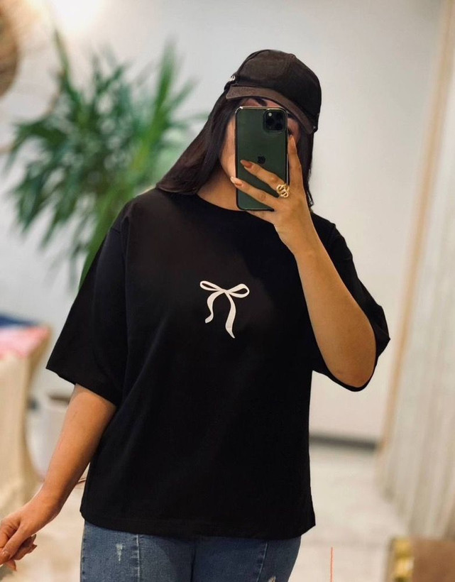 تیشرت پاپیون با جنس نخ پنبه 🛍💯🎀۲۲۷آرشیدا