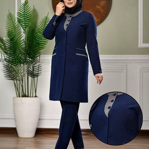 ست مانتو و شلوار اداری آسمان 🌿 با کیفیت عالی ✅ ارغوان100844