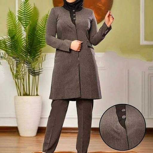 ست مانتو و شلوار اداری آسمان 🌿 با کیفیت عالی ✅ ارغوان100844