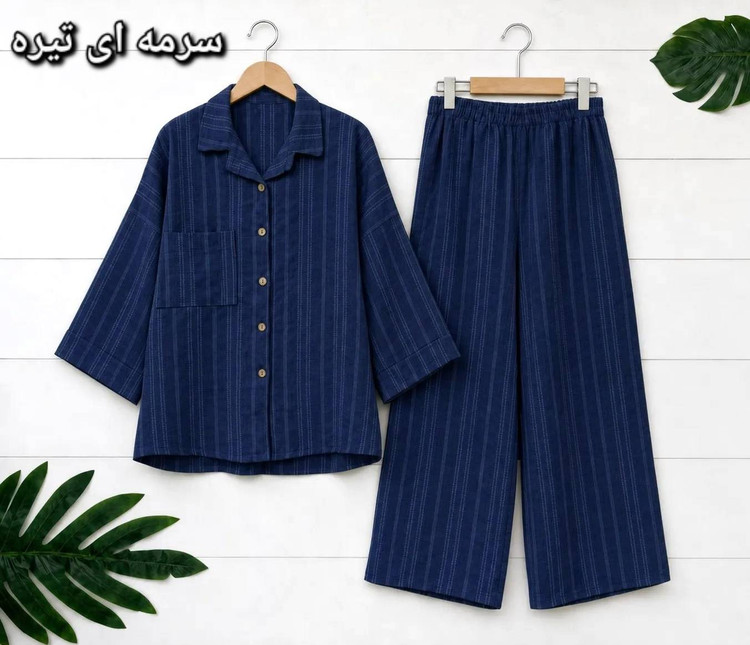 ست شومیز و شلوار اطلس 🌿 با رنگ بندی و کیفیت عالی✅ الیش13288