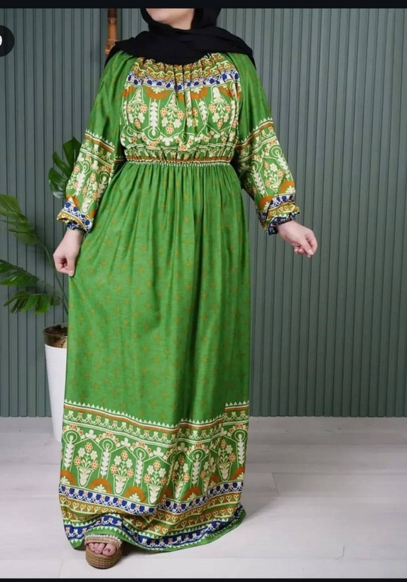 پیراهن ساحلی حاشیهدار 🌿با رنگ بندی و کیفیت عالی✅ ارغوان100611
