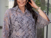 شومیز شیشهای ۵۲۵ 🌿 با رنگ بندی و کیفیت عالی✅ بی بی1051