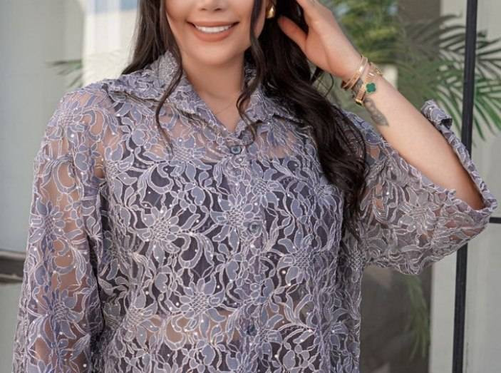شومیز شیشهای ۵۲۵ 🌿 با رنگ بندی و کیفیت عالی✅ بی بی1051