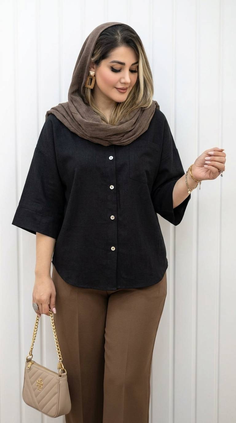 شومیز لنین روژان ۳۰۵ لنین ترک درجه یک در رنگبندی 😍 😍 کد ۲۱۹۹۲ لیدی