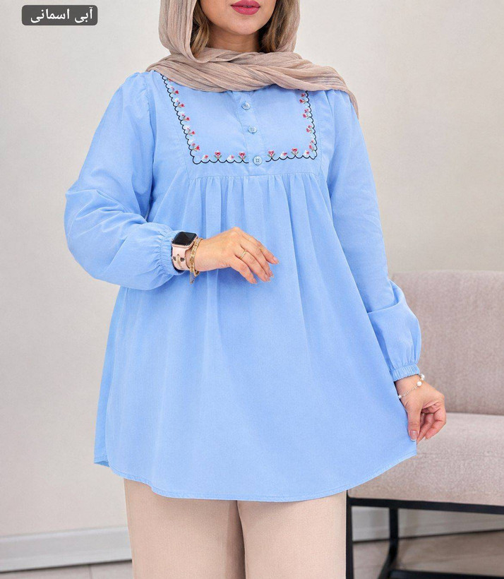مانتو عروسکی الیاف موژان🌿 با رنگبندی و کیفیت عالی ✅ شایسته بانو6840