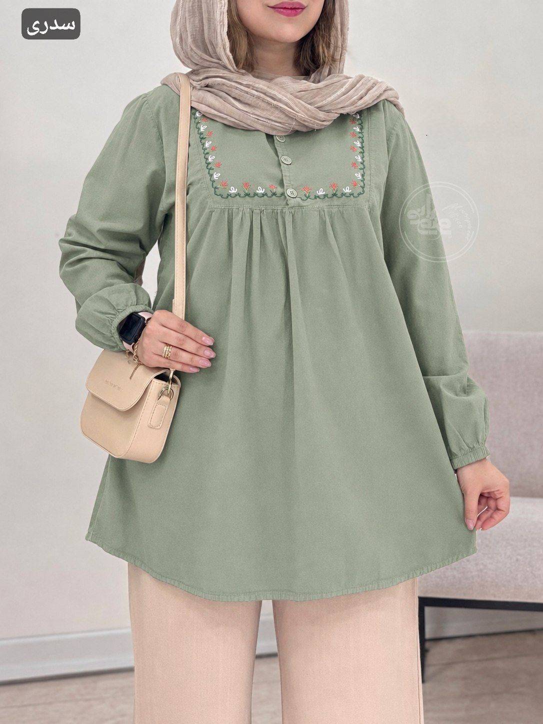 مانتو عروسکی الیاف موژان🌿 با رنگبندی و کیفیت عالی ✅ شایسته بانو6840