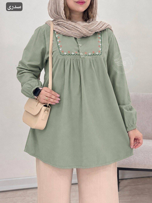 مانتو عروسکی الیاف موژان🌿 با رنگبندی و کیفیت عالی ✅ شایسته بانو6840