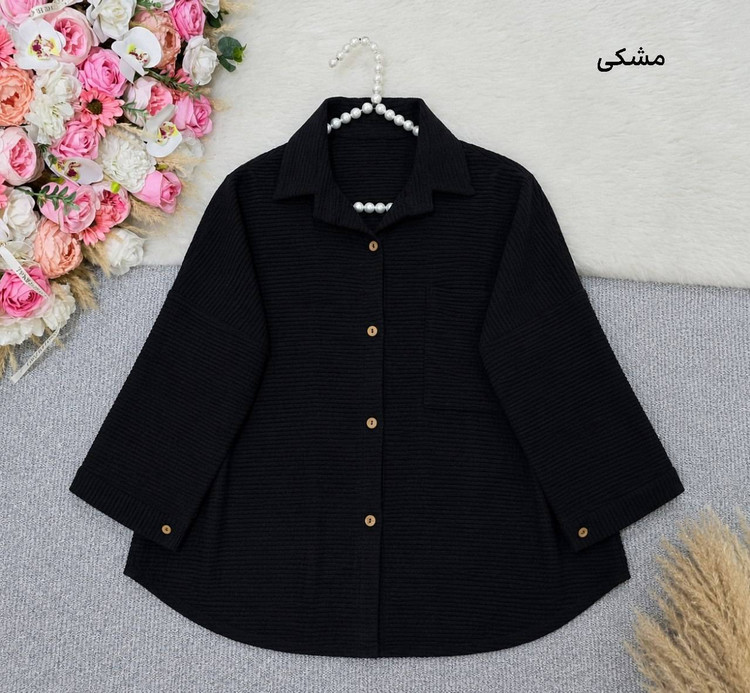 شومیز مانتویی باکسی شفق جنس مراکشی😍✅✨کد 22056 سارین