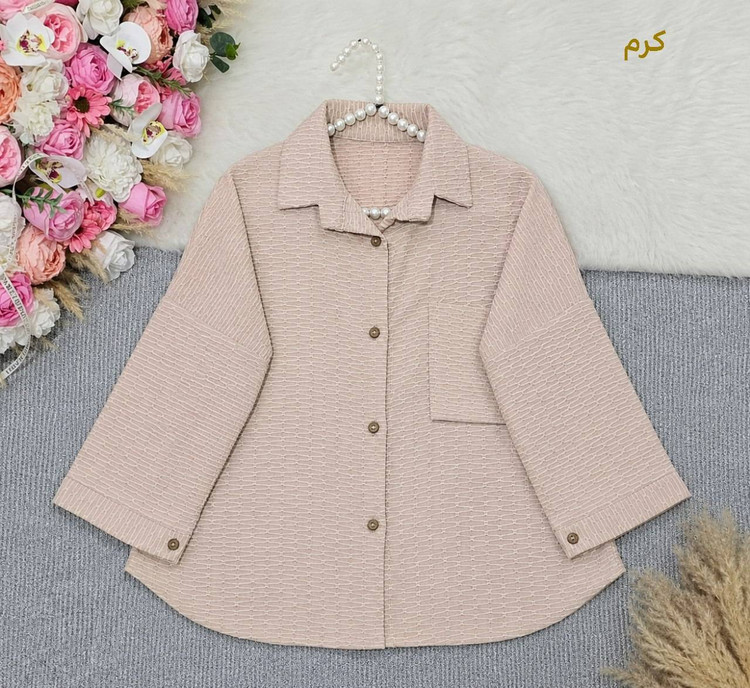 شومیز مانتویی باکسی شفق جنس مراکشی😍✅✨کد 22056 سارین