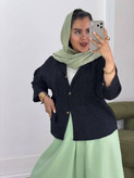 شومیز مانتویی باکسی شفق جنس مراکشی😍✅✨کد 22056 سارین