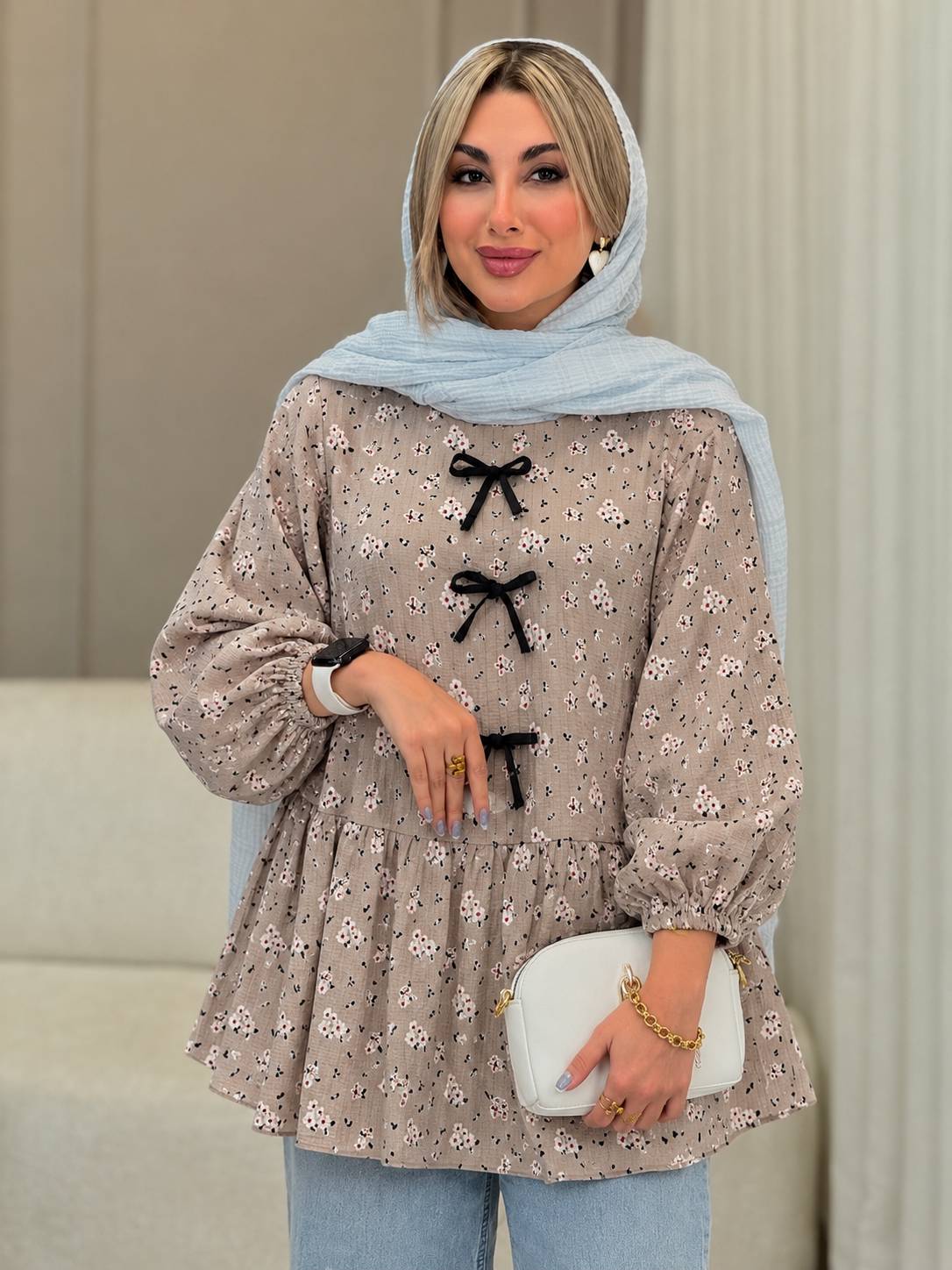 تونیک مانتویی نازگل کلوش😍👌🏻کد 21994 سارین