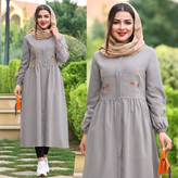 پیراهن گلدوزی نگار🌿 با رنگبندی و کیفیت عالی ✅والی19460