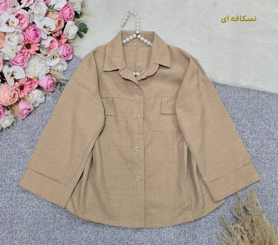 شومیز مانتویی دریا جنس عالی در رنگبندی😍👌🏻کد 21362 سارین