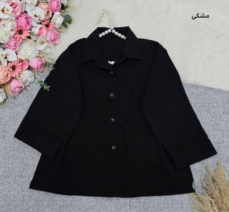 شومیز مانتویی دریا جنس عالی در رنگبندی😍👌🏻کد 21362 سارین