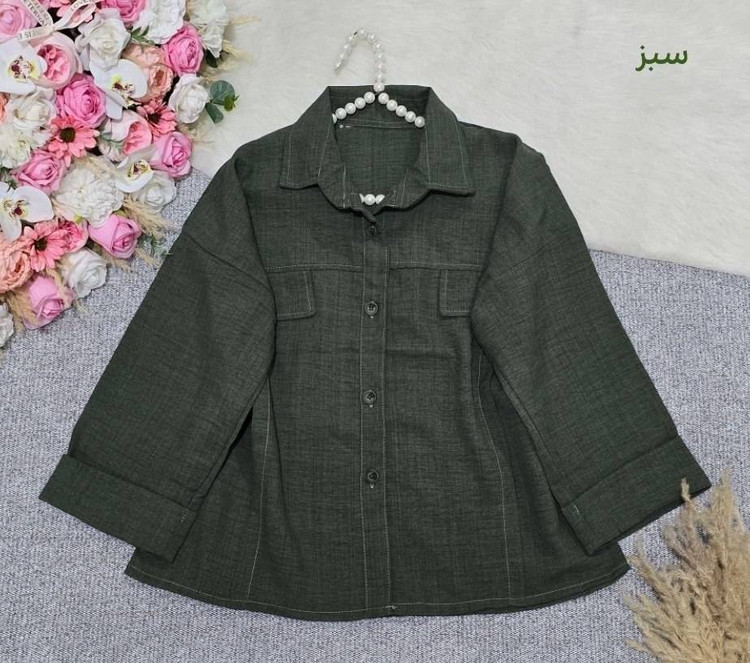 شومیز مانتویی دریا جنس عالی در رنگبندی😍👌🏻کد 21362 سارین