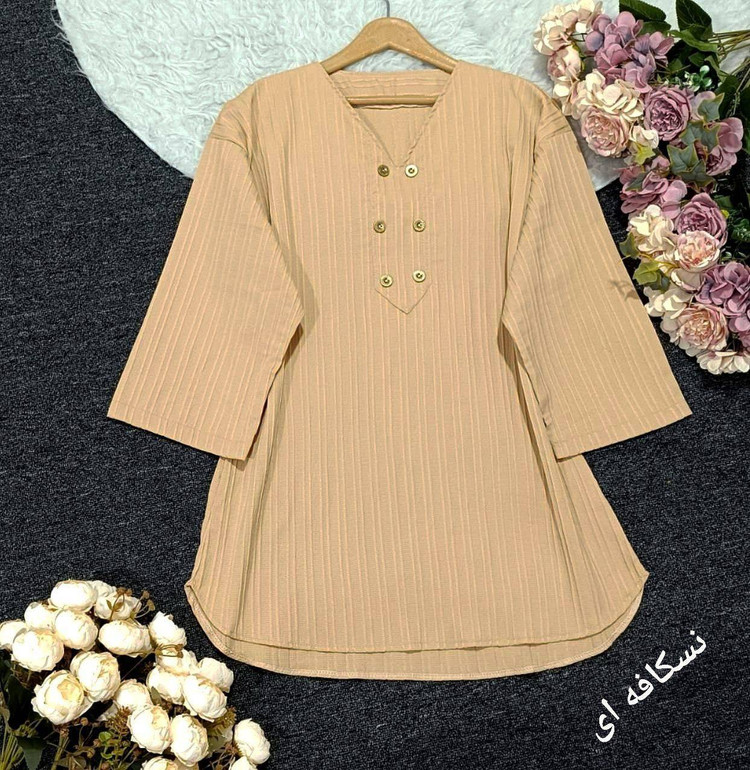 تونیک شش دکمه سوپر آیوا درجه یک تکرنگ 😍 😍 کد ۲۱۰۵۲ لیدی