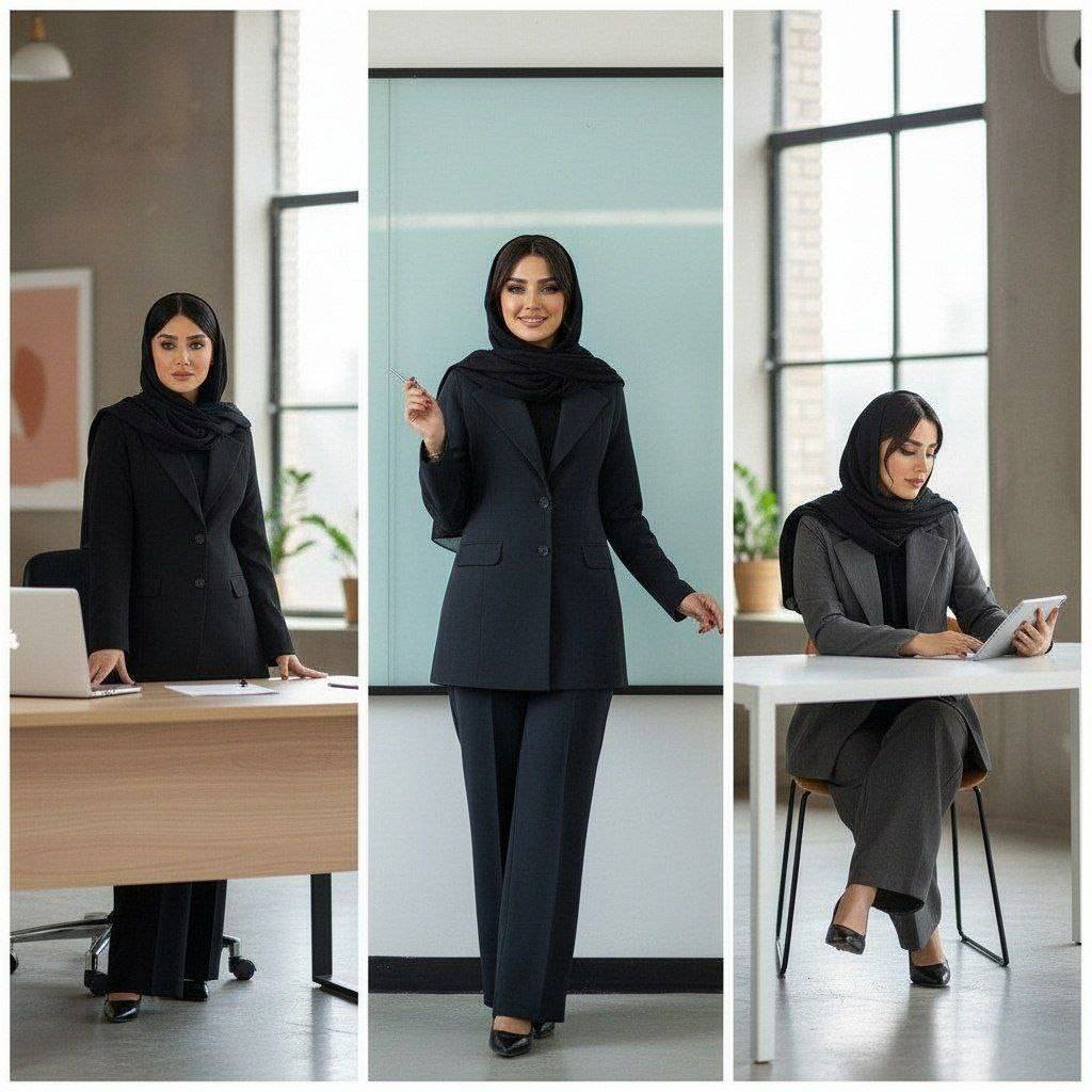 مانتو شلوار اداری نارین 😍🫀کد 723 آدراپانا