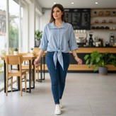 شومیز گره ای در رنگ بندی زیبا ❤️💞شهرزاد