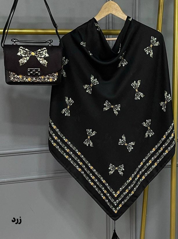 ست کیف و روسری پاپیون روز🎀🪷 کد 22205 ماه