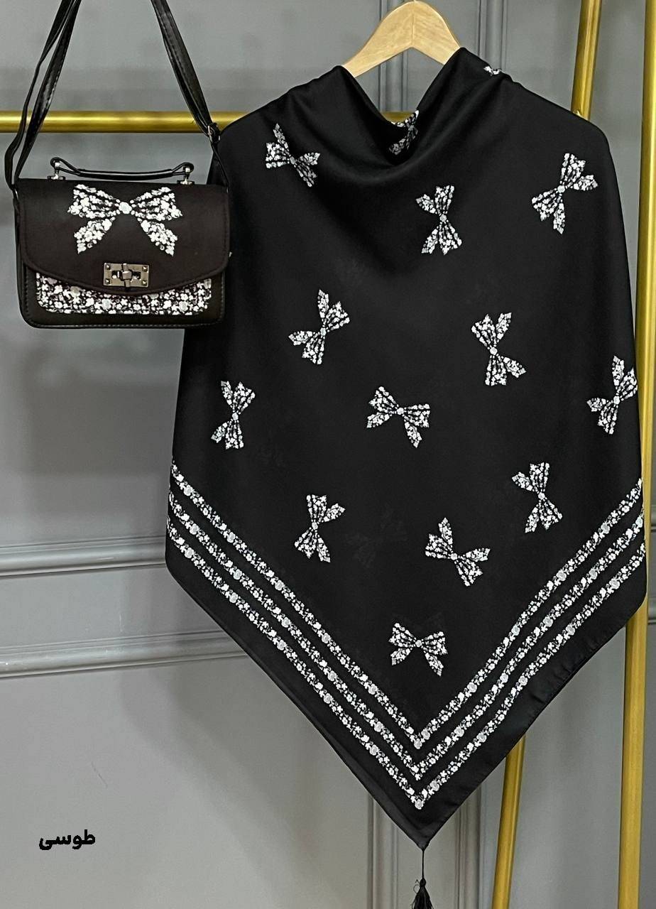ست کیف و روسری پاپیون روز🎀🪷 کد 22205 ماه