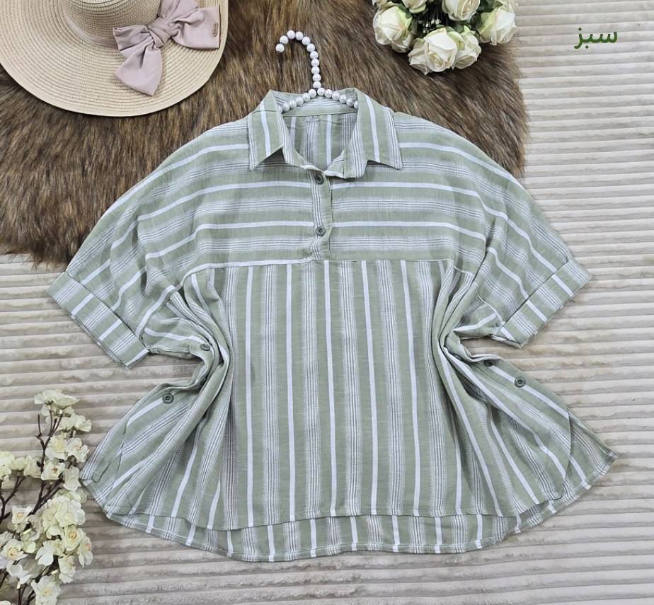 پانچ لنین بغل دکمه🌿 با کیفیت بسیار عالی ✅ساری13709