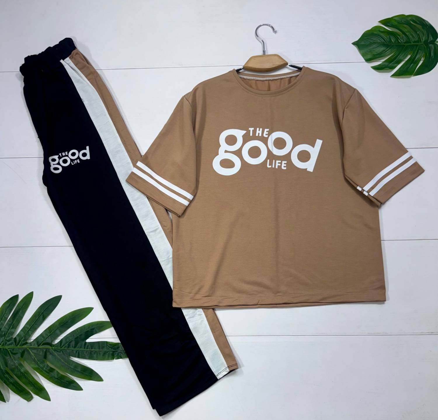 ست تیشرت و شلوار good🌿 با رنگبندی و کیفیت عالی ✅16129الیش