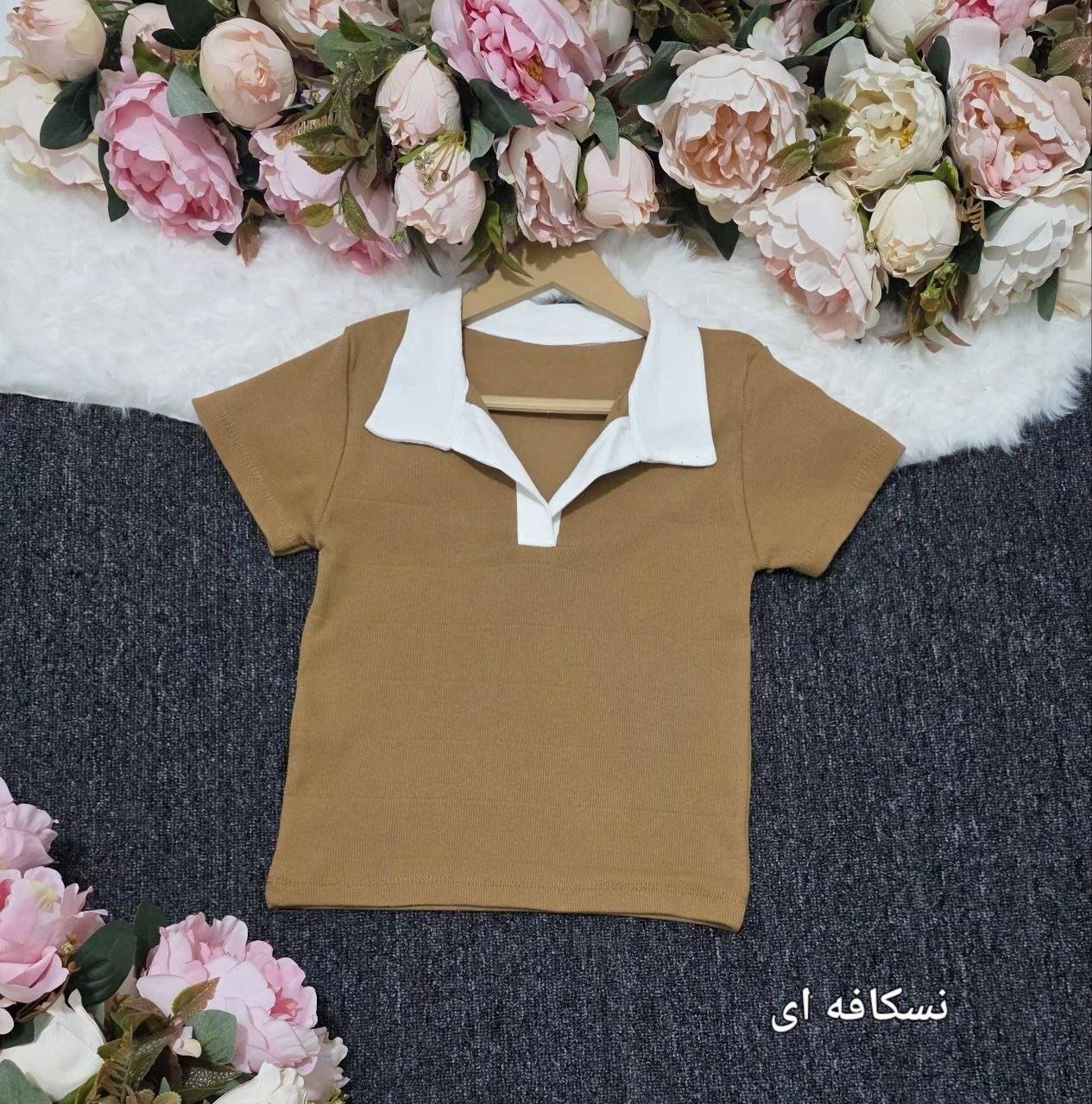 پولوشرت ارایانا جنس نخ پنبه کبریتی😍♥✨کد 21610 آرات