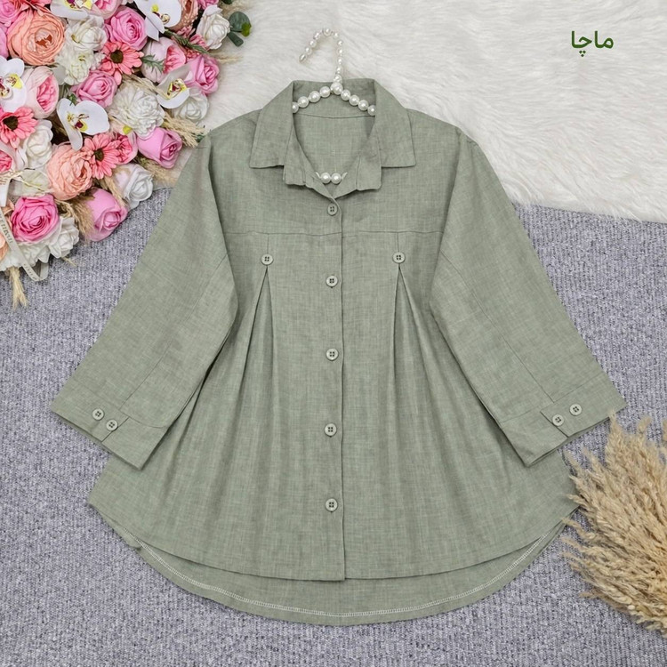 مانتو شانتون دو پیله 🌿با رنگ بندی و کیفیت عالی ✅ساری21671