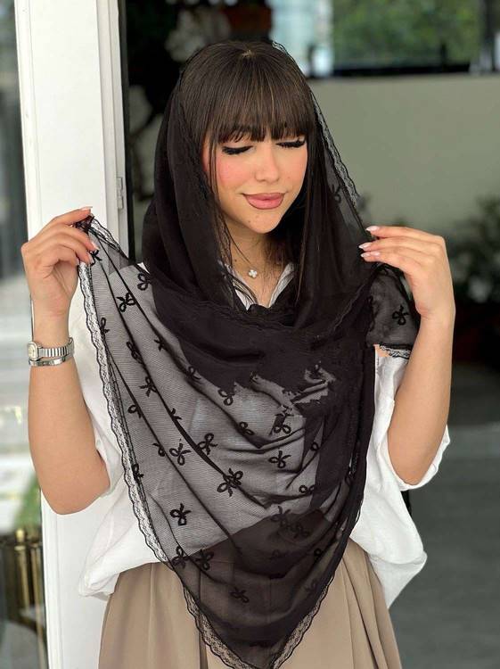 شال دور دانتل تور دور دانتل در رنگبندی 🎀🎀کد۲۱۰۲۰ ستشو