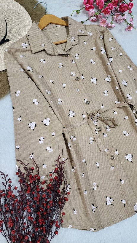 شومیز مانتویی گل گچی🎀💐کد 508 شانی