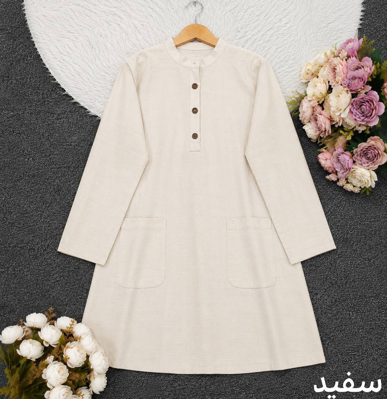 تونیک جلو بسته روژین با جنس مرغوب😍✅کد 22316 باران
