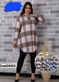 شومیز یقه گرد چهار خونه زیباوشیک تنخور عالی ۵۸۶۵ ✅️✅️فاروین