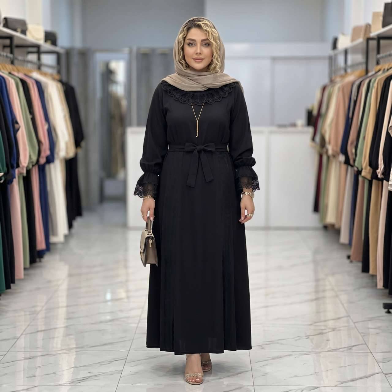 پیراهن عبایی محبوبه الیزه با کیفیت عالی و درجه یک کد 16663 والیا