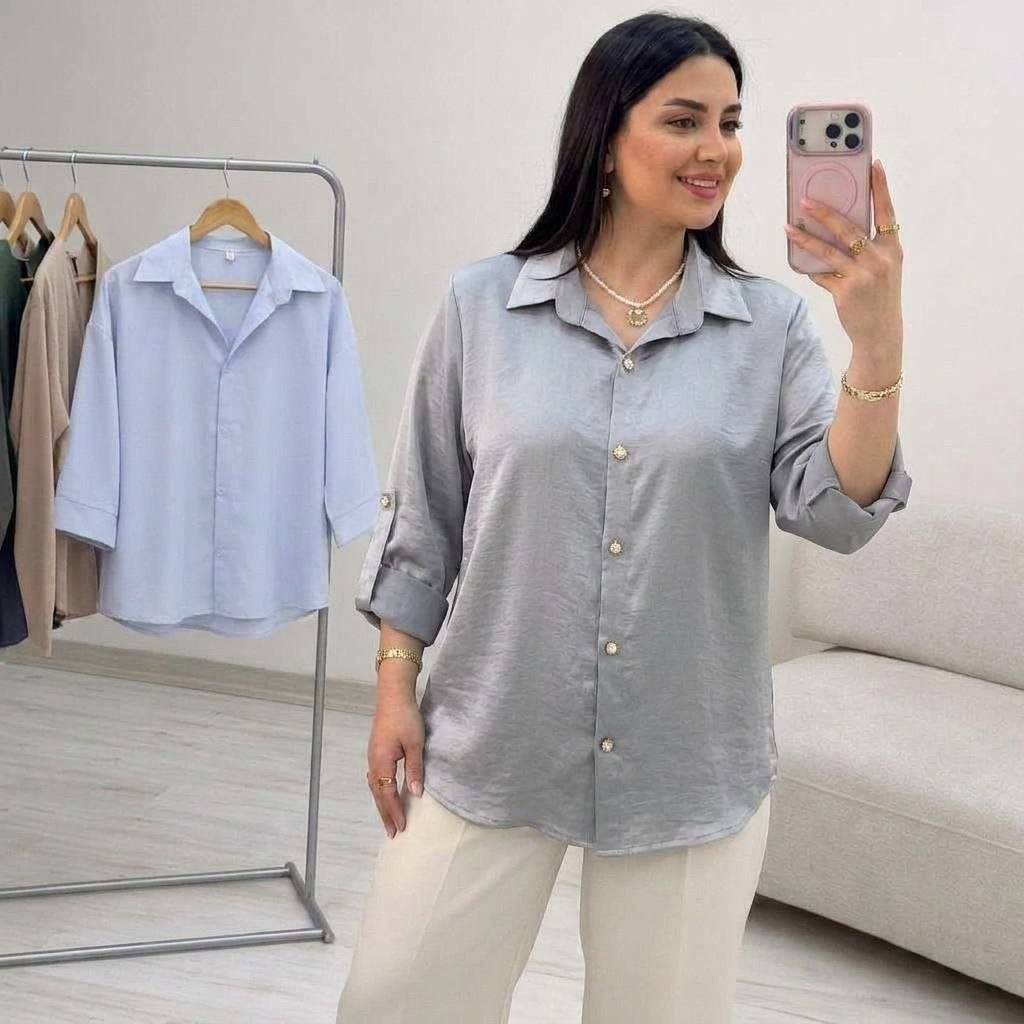 شومیز ساتن لوکس مهیا 🥰🫀شهرزاد