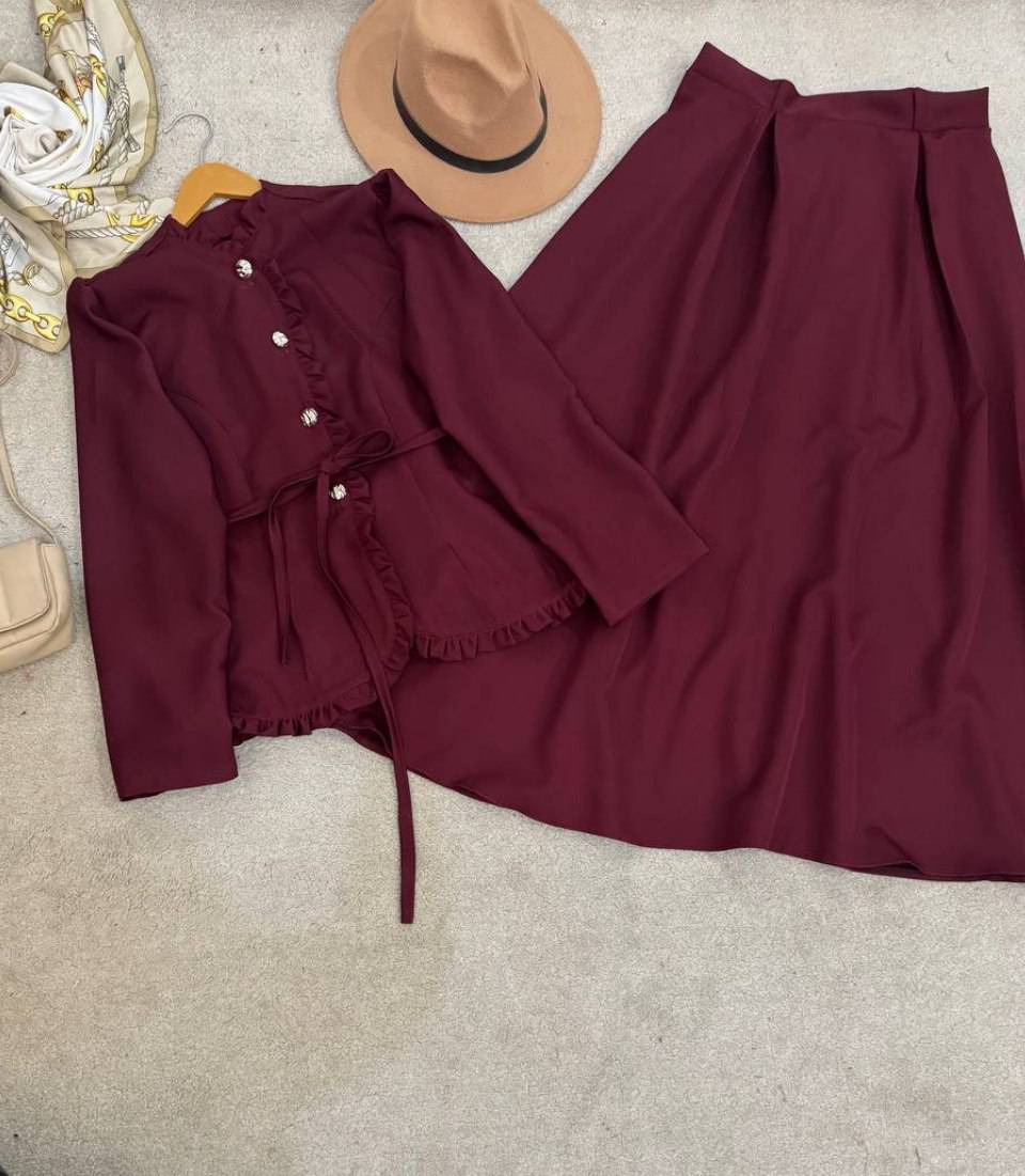 ست کت و دامن عروسک😍🎀🩷کد 21653 ناز