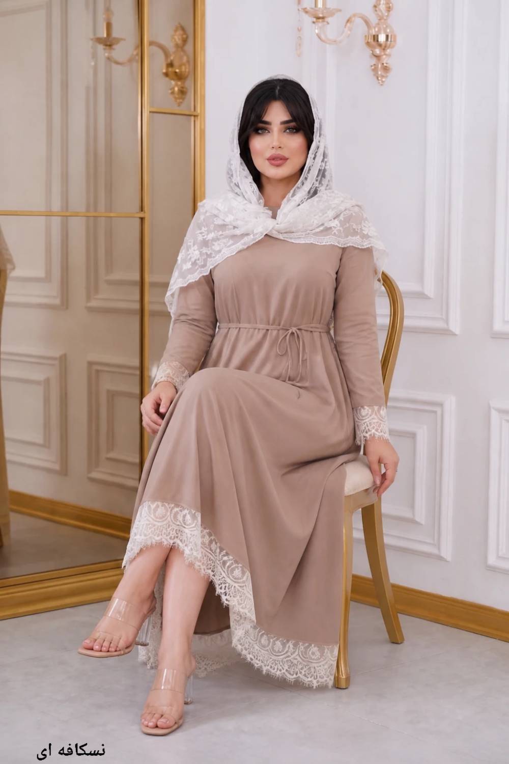 پیراهن بلند آستین دار ناناز جنس مازراتی🥰♥✨کد 21753 ناز