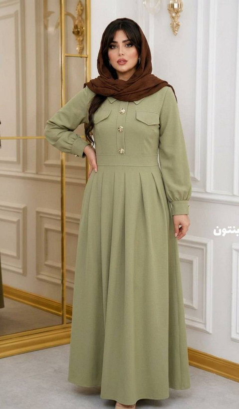 پیراهن بلند دکمه دار ساره با جنس درجه یک😍👌🏻✅کد 15829 ناز