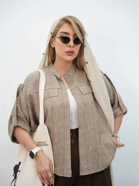 شومیز پرند شانل طرح گازوئیلی  رر رنگبندی 🎀🎀کد۲۲۴۰۴ ستشو