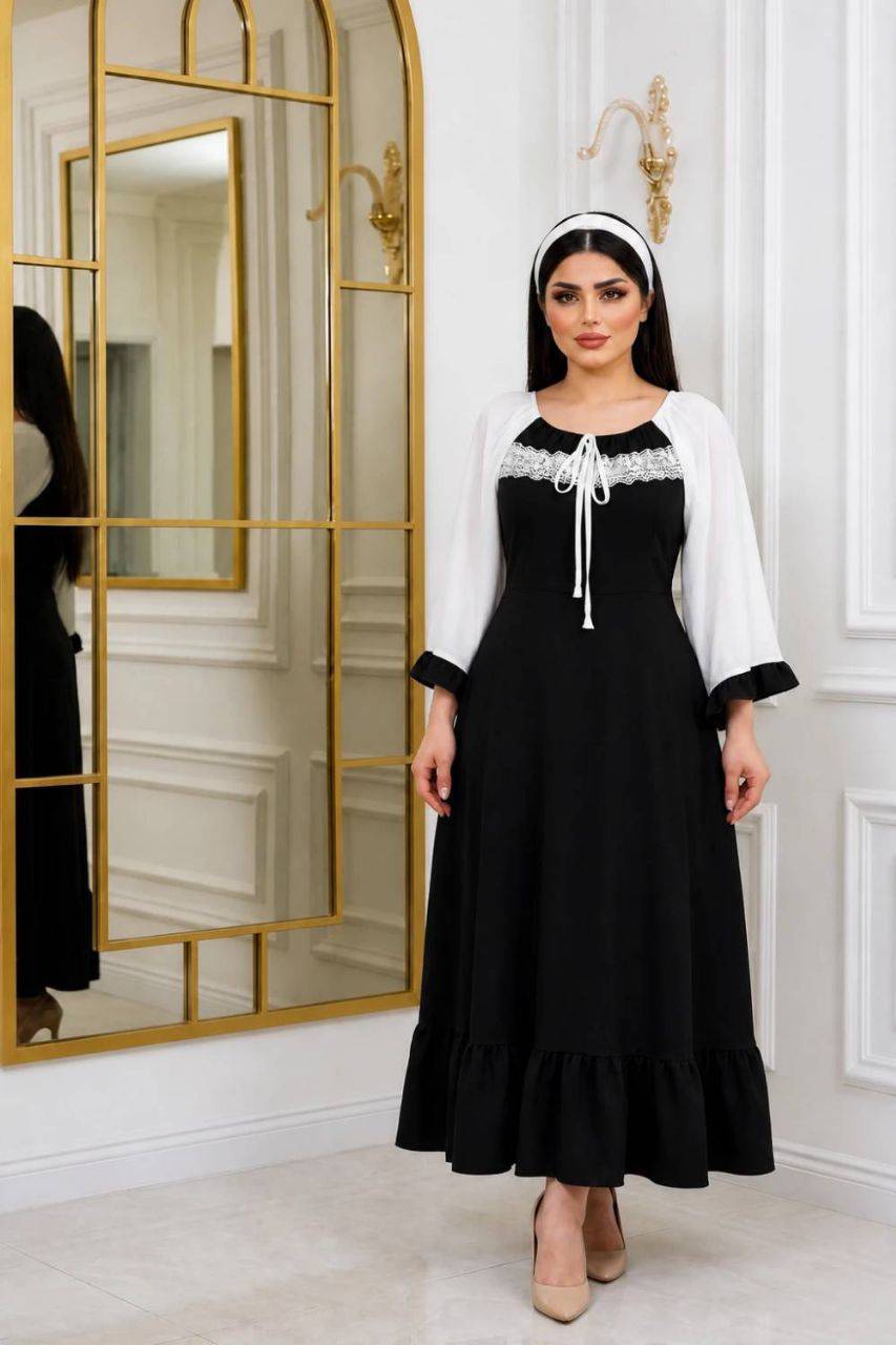 پیراهن بلند ژاکلین جنس الیزه🥰👌🏻کد 19407 ناز