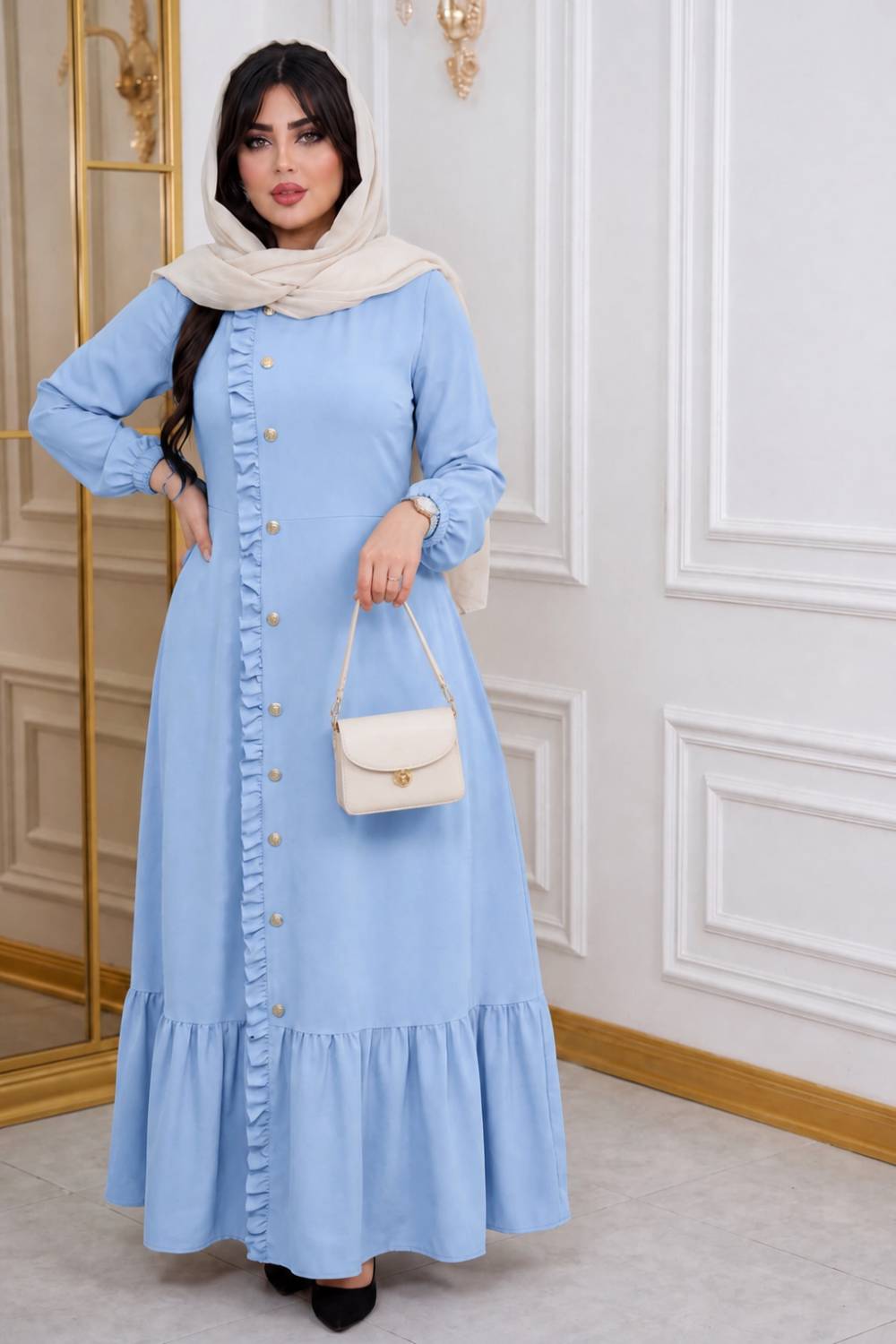 پیراهن چین دار افسانه جنس عالی😎✅✨کد 21940 ناز