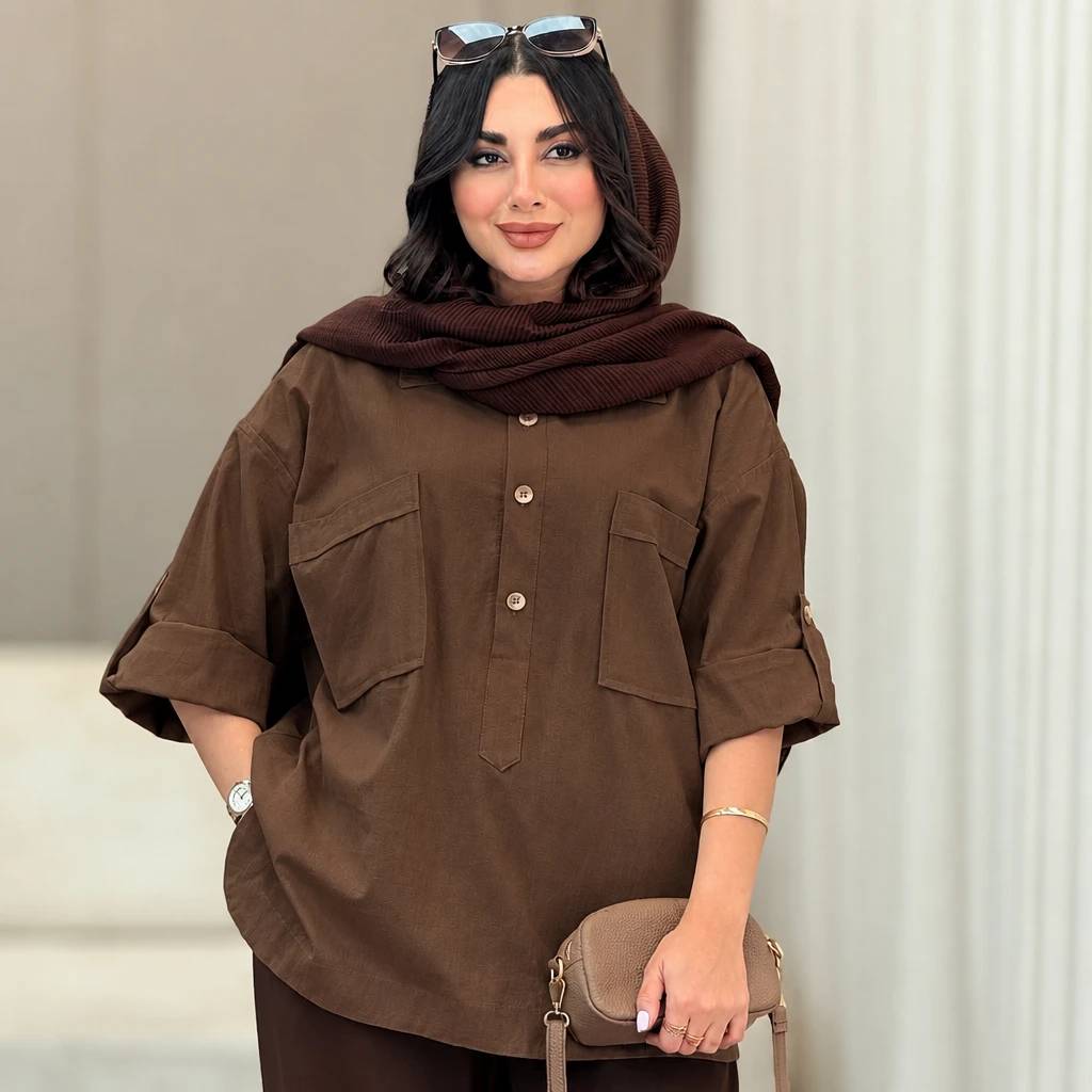 شومیز مهشید جنس لنین😍♥👌🏻کد 4532 طاها